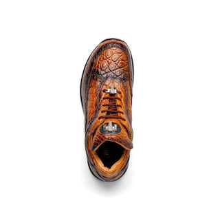 Mauri Bloodshed 8900/2 Men's Shoes Toffee with Black Finished Exotic Alligator Sneakers (MA5564)-AmbrogioShoes