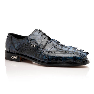 Mauri Borsieri 4717/3 Men's Shoes Exotic Crocodile / Hornback Derby Oxfords (MA5636)-AmbrogioShoes