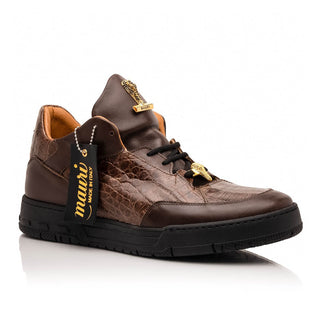 Mauri Ghost 8423 Men's Shoes Exotic Crocodile / Nappa Leather Sneakers (MA5649)-AmbrogioShoes