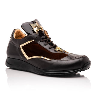 Mauri Goldie M705/3 Men's Shoes Exotic Crocodile / Velvet / Nappa / Patent Leather Sneakers (MA5645)-AmbrogioShoes