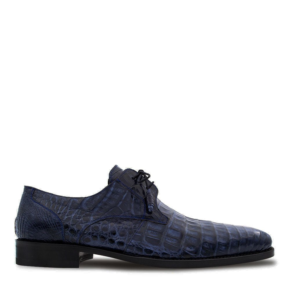 Mezlan Anderson Shoes Blue Crocodile Luxury Men's Oxfords (MZ1001 ...