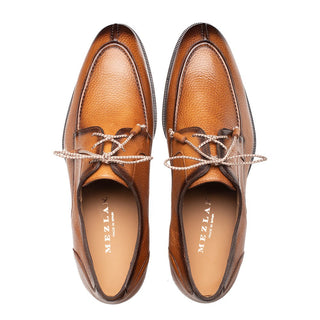 Mezlan Fratello 20937 Men's Shoes Cognac Deer-Skin Leather Derby Split-Toe Oxfords (MZ3648)-AmbrogioShoes