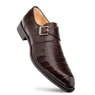 Mezlan Gigolo 50056-F Men's Shoes Exotic Crocodile Single Monk-Strap Loafers (MZ3756)-AmbrogioShoes