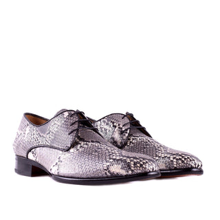 Mister Otura Men's Shoes Snake-Print Leather Derby Oxfords (MIS1158)-AmbrogioShoes