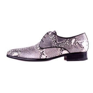 Mister Otura Men's Shoes Snake-Print Leather Derby Oxfords (MIS1158)-AmbrogioShoes