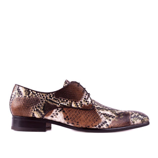 Mister Satar Men's Shoes Snake Print Leather Derby Oxfords (MIS1163)-AmbrogioShoes