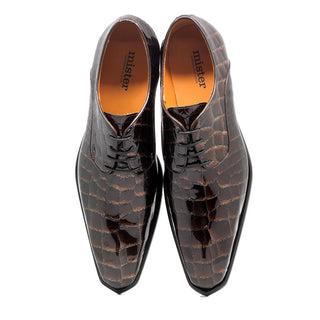 Mister Tolosa Men's Shoes Patent Leather Derby Oxfords (MIS1167)-AmbrogioShoes