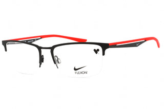 Nike NIKE 4313 Eyeglasses SATIN BLACK/UNIVERSITY RED/Clear demo lens-AmbrogioShoes