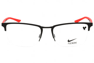 Nike NIKE 4313 Eyeglasses SATIN BLACK/UNIVERSITY RED/Clear demo lens-AmbrogioShoes