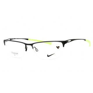 Nike NIKE 6064 Eyeglasses Satin Black/Volt/Clear demo lens-AmbrogioShoes