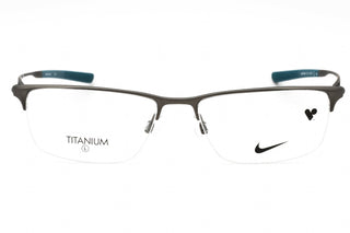 Nike NIKE 6064 Eyeglasses Satin Gunmetal/Space Blue/Clear demo lens-AmbrogioShoes