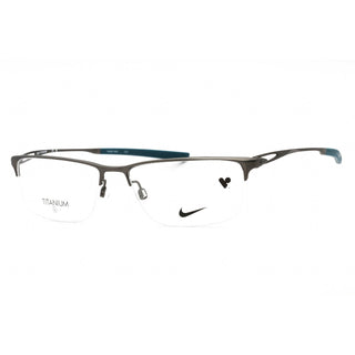 Nike NIKE 6064 Eyeglasses Satin Gunmetal/Space Blue/Clear demo lens-AmbrogioShoes