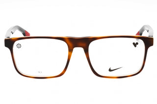 Nike NIKE 7161 Eyeglasses TORTOISE/CRYSTAL SMOKE/clear demo lens-AmbrogioShoes