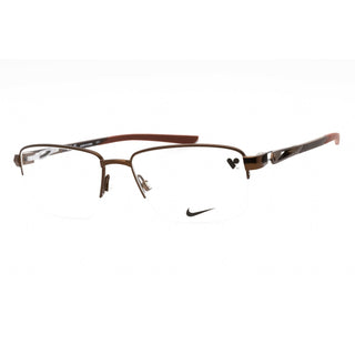 Nike NIKE 8141 Eyeglasses Satin Walnut/Clear demo lens-AmbrogioShoes