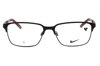 Nike NIKE 8213 Eyeglasses Satin Black/Night Maroon / Clear Lens-AmbrogioShoes