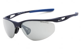 Nike NIKE AERIAL DZ7352 Sunglasses Matte Midnight Navy / Silver Flash-AmbrogioShoes