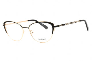 Nine West NW1104 Eyeglasses BLACK/GOLD/Clear demo lens-AmbrogioShoes