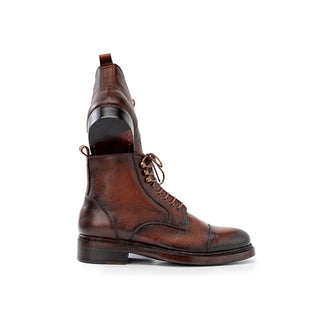 Paul Parkman 5075 Men's Shoes Floater Leather Derby Lace-Up Boot (PM6461)-AmbrogioShoes