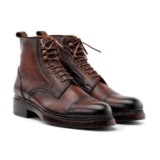 Paul Parkman 5075 Men's Shoes Floater Leather Derby Lace-Up Boot (PM6461)-AmbrogioShoes