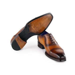 Paul Parkman Men's Shoes Calf-Skin Leather Cap-Toe Oxfords (PM6436)-AmbrogioShoes