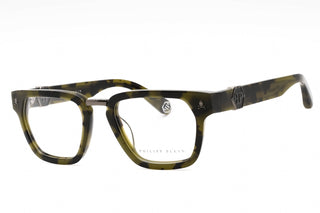 Philipp Plein VPP055M Eyeglasses Shiny Green Havana / Clear Lens-AmbrogioShoes