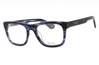 Police VPLE37 Eyeglasses Shiny Streaked Blue-AmbrogioShoes