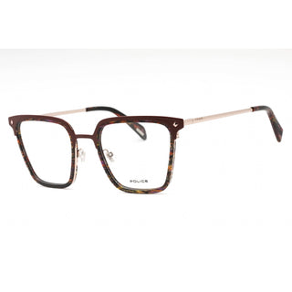 Police VPLG25 Eyeglasses Striped Brown / Clear Lens-AmbrogioShoes