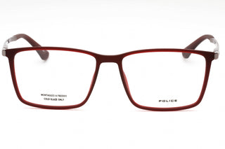 Police VPLG70 Eyeglasses Frosted Red / Clear Lens-AmbrogioShoes