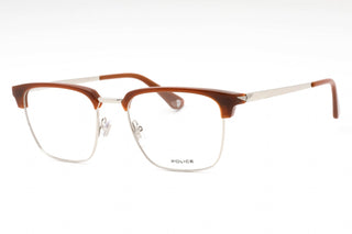 Police VPLL64 Eyeglasses Palladium/Brown / Clear Lens-AmbrogioShoes