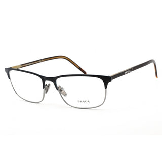 Prada 0PR 66YV Eyeglasses Matte Gunmetal Blue / Clear Lens-AmbrogioShoes