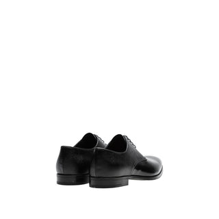 Prada 2EB174-UWU Men's Shoes Black Saffiano / Calf-Skin Leather Oxfords (PRM1008)-AmbrogioShoes