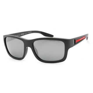 Prada Sport PS01WS Sunglasses Grey Rubber/Grey Silver mirror-AmbrogioShoes