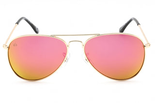 Prive Revaux The Commando Mini Sunglasses Champagne Gold/Pink Mirror-AmbrogioShoes