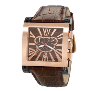 Ritmo Mundo Watch Chronograph Mineral Crystal Palazzo 432 Brown Unisex (RIT1004)-AmbrogioShoes