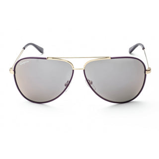 Salvatore Ferragamo SF131S Sunglasses Shiny Light Gold W/Purple Enamel / Purple Gradient-AmbrogioShoes