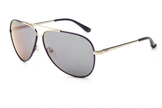 Salvatore Ferragamo SF131S Sunglasses Shiny Light Gold W/Purple Enamel / Purple Gradient-AmbrogioShoes