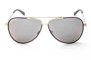 Salvatore Ferragamo SF131S Sunglasses Shiny Light Gold W/Purple Enamel / Purple Gradient-AmbrogioShoes