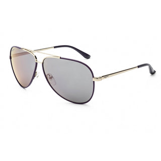 Salvatore Ferragamo SF131S Sunglasses Shiny Light Gold W/Purple Enamel / Purple Gradient-AmbrogioShoes