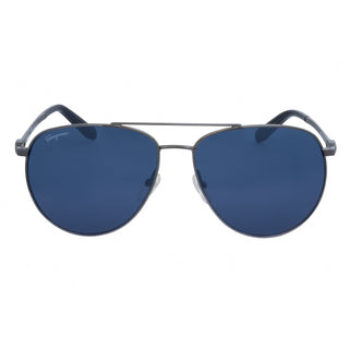 Salvatore Ferragamo SF157S Sunglasses Dark Gunmetal / Blue-AmbrogioShoes