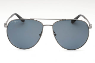 Salvatore Ferragamo SF157S Sunglasses Dark Gunmetal / Blue-AmbrogioShoes