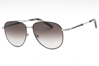 Salvatore Ferragamo SF226S Sunglasses Black/Light Ruthenium / Grey Gradient-AmbrogioShoes