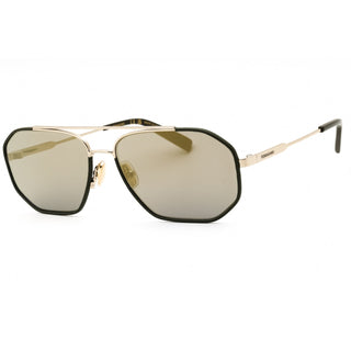 Salvatore Ferragamo SF303SLN Sunglasses GOLD/DARK GREEN/Grey Silver-AmbrogioShoes