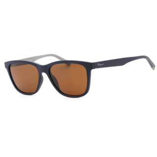 Salvatore Ferragamo SF998S Sunglasses MATTE BLUE / Brown-AmbrogioShoes