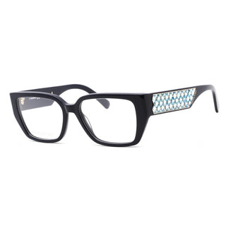 Swarovski SK5446 Eyeglasses Shiny Blue / Clear Lens-AmbrogioShoes