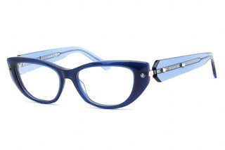 Swarovski SK5476 Eyeglasses Transparent Navy Blue / Clear Lens-AmbrogioShoes