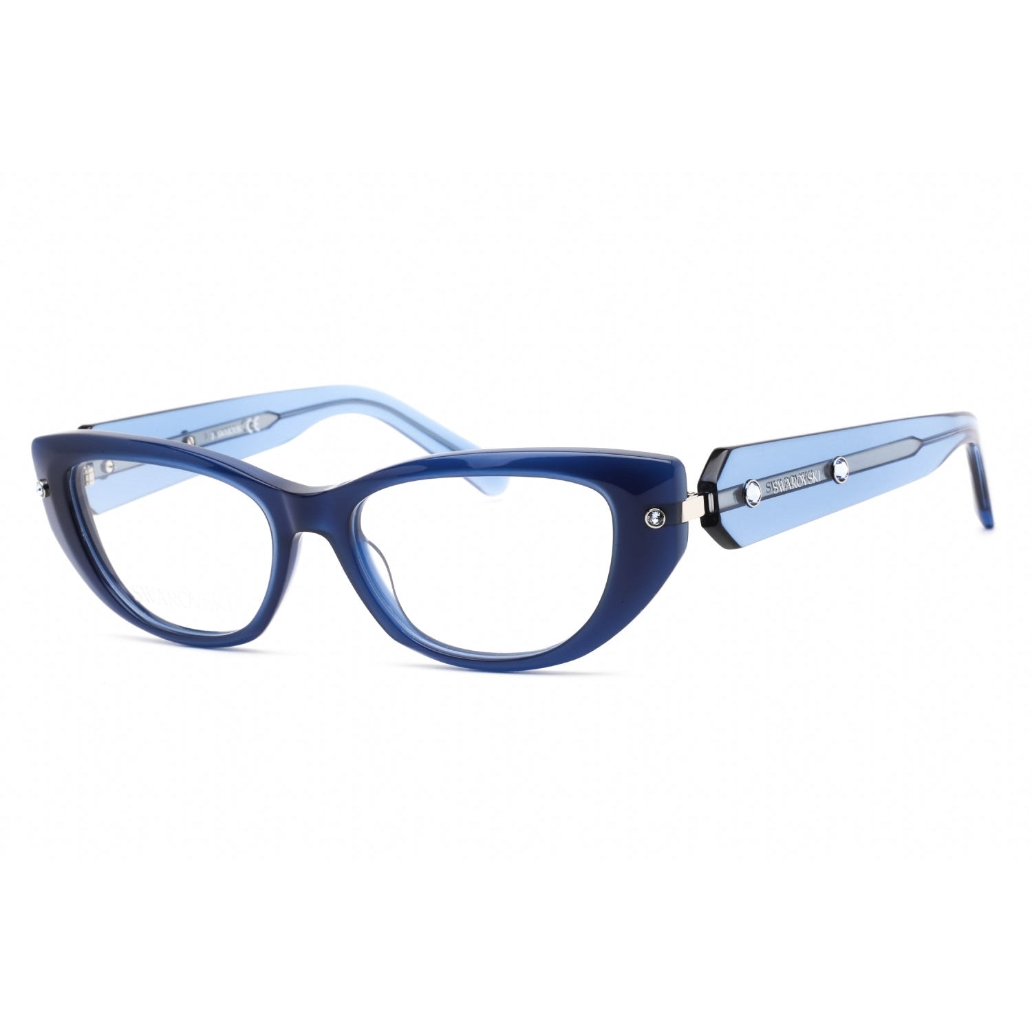 Swarovski SK5476 Eyeglasses Transparent Navy Blue / Clear Lens ...