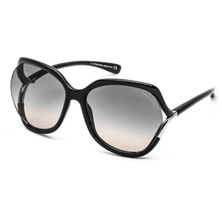 Tom Ford FT0578 Sunglasses Shiny Black / Gradient Smoke-AmbrogioShoes