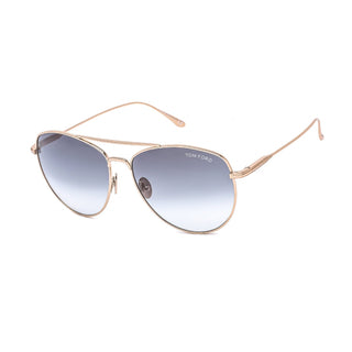 Tom Ford FT0784 Sunglasses Shiny Rose Gold / Gradient Smoke Unisex Unisex Unisex-AmbrogioShoes