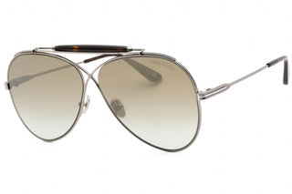 Tom Ford FT0818 Sunglasses Shiny Gunmetal / Brown Mirror-AmbrogioShoes