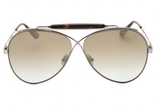 Tom Ford FT0818 Sunglasses Shiny Gunmetal / Brown Mirror-AmbrogioShoes